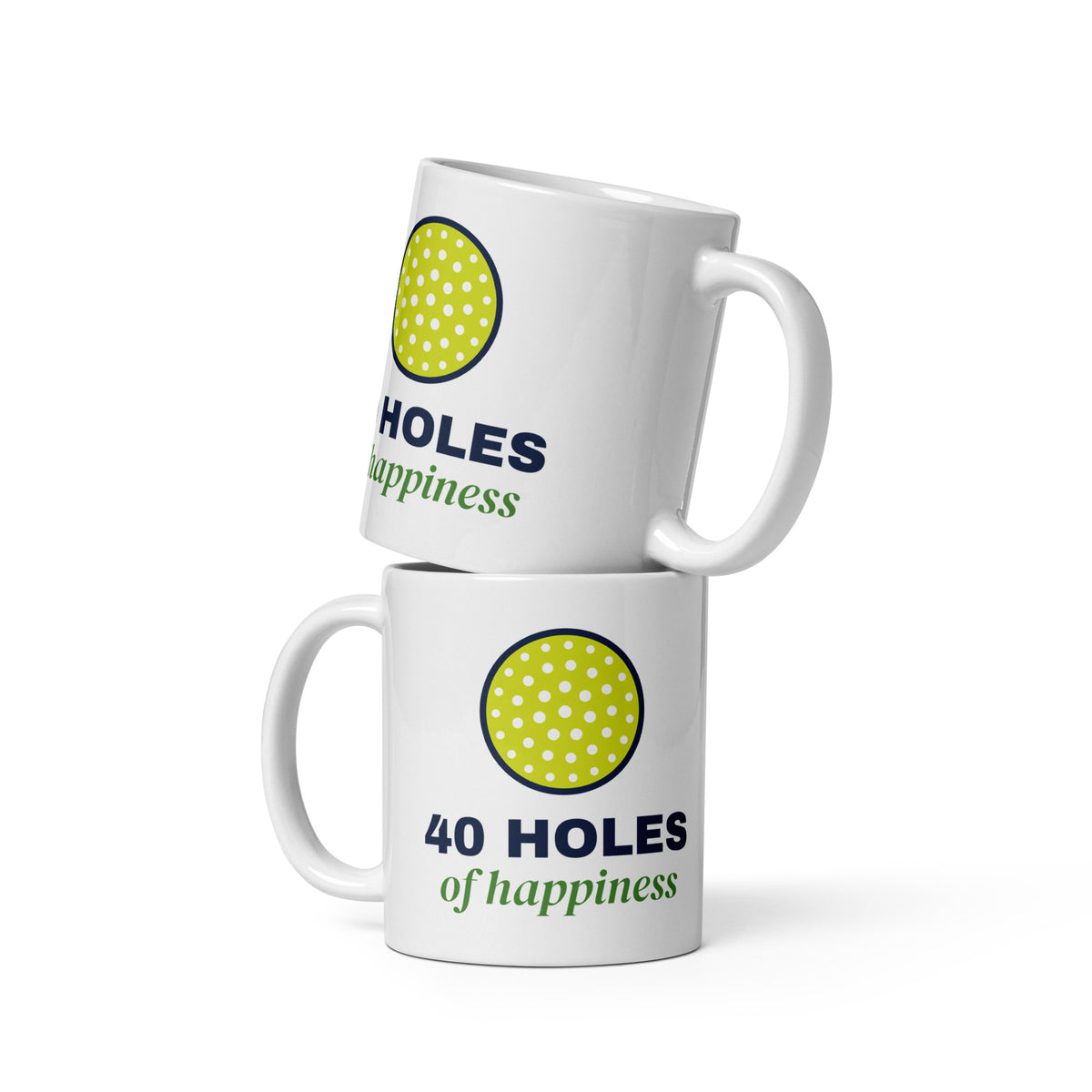 40 Holes of Happiness Pickleball Mug, 11 oz