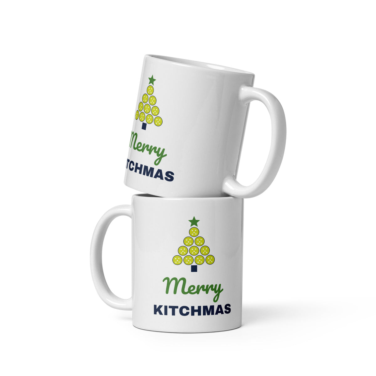 Merry Kitchmas Christmas Pickleball Mug, 11 oz